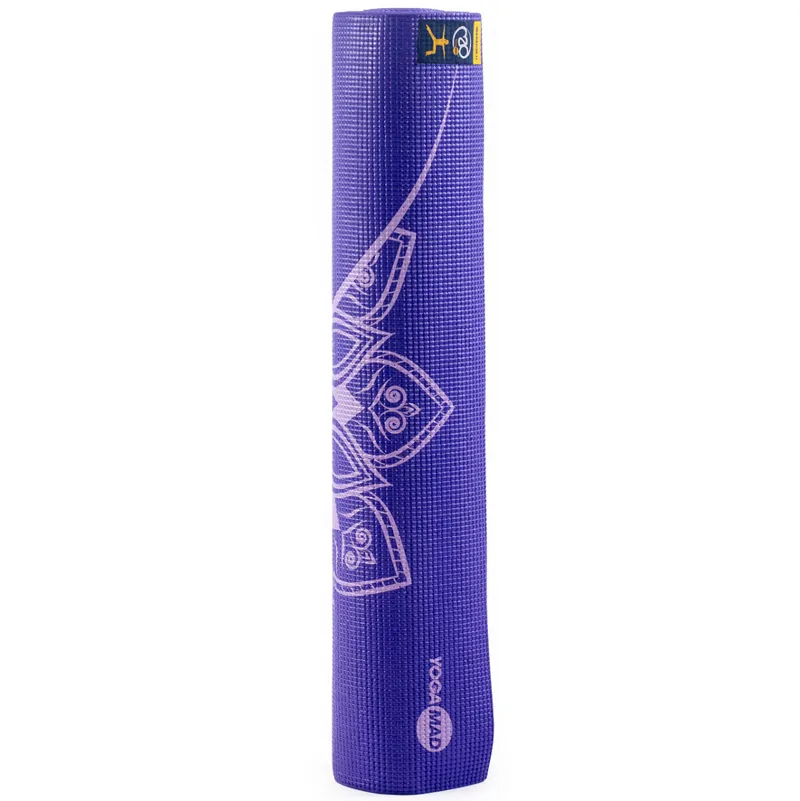 Fitness Mad Mandala Alignment Yoga Mat 4mm Purple w/Light Purple Print-1